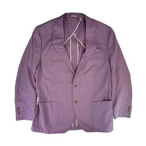 Peter Millar Mens 44T Purple Wool Blend Suit Jacket Blazer Sport Coat